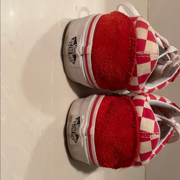 Red Checker Old School Vans - Picture 3 of 5